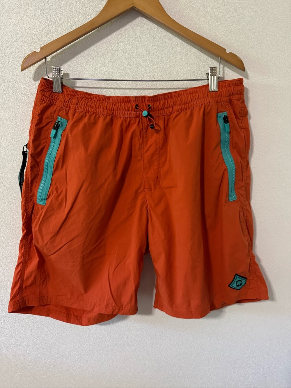 Outdoor Afro + REI Co-op Trail Shorts Orange Teal Hiking Outdoor Gorpcore-Large